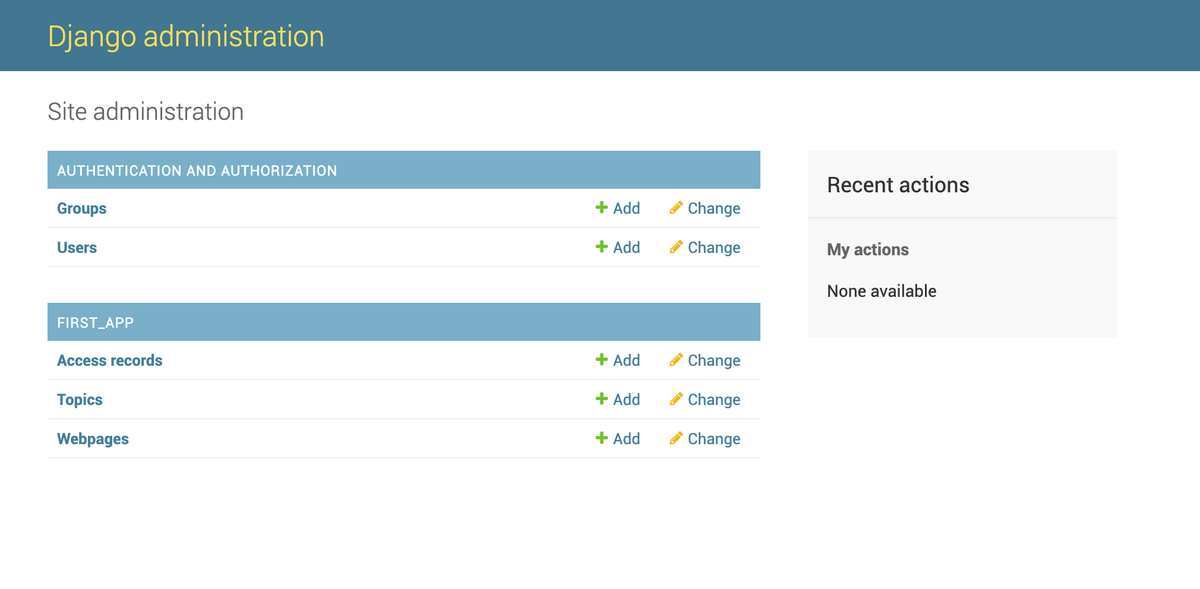 Admin Interface