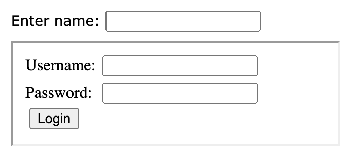 An example iFrame web page