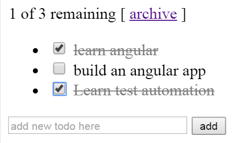 An example of a to-do list