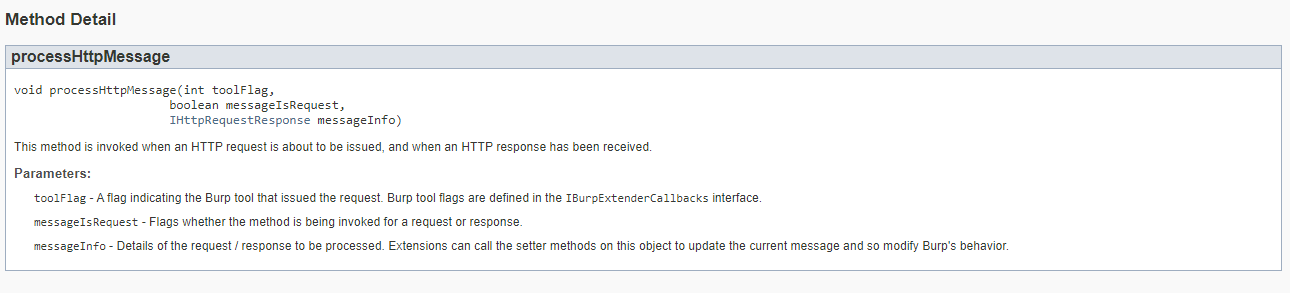Detail - processHttpMessage