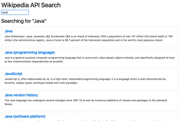 Wikipedia API Search Using Ramda