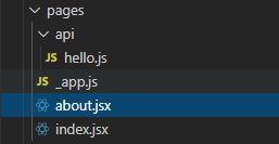 Pages Directory with about.jsx