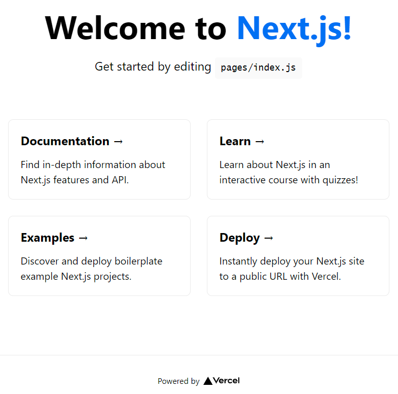 What Next.js app will look like when first created