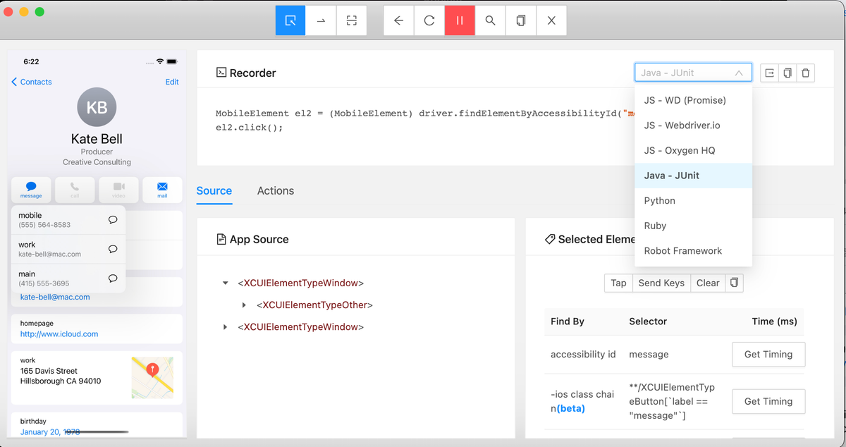 Generating Appium Scripts using Appium Desktop