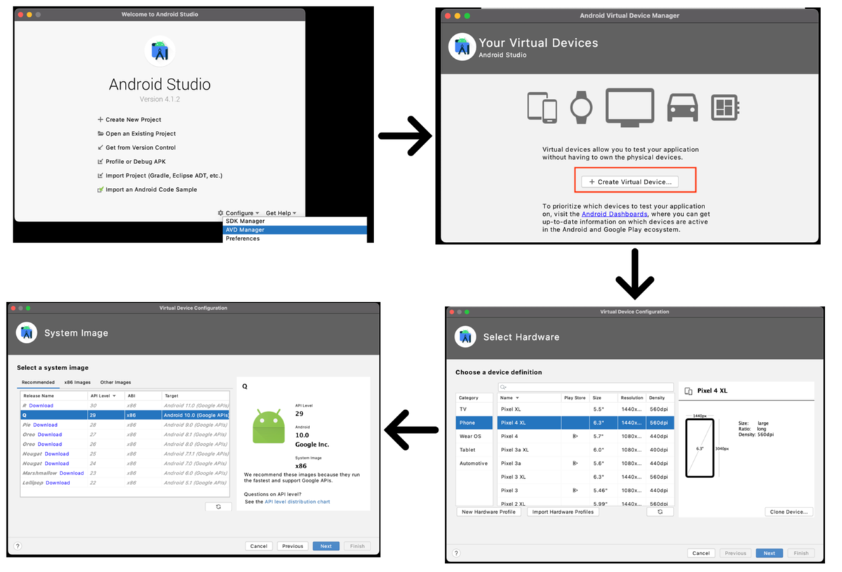 Creating Emulators using Android SDK