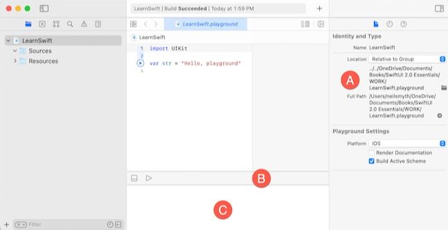 Figure 1-2: Xcode inspector panels