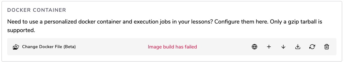 Image build failed.