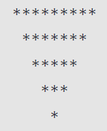 How to generate a reverse pyramid pattern in JavaScript