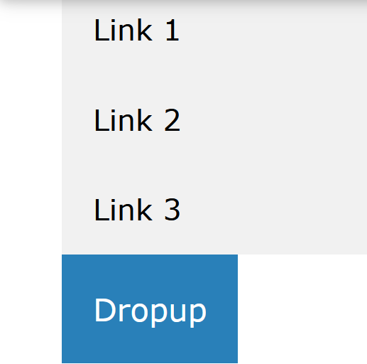 How to create a simple drop-up with HTML and CSS
