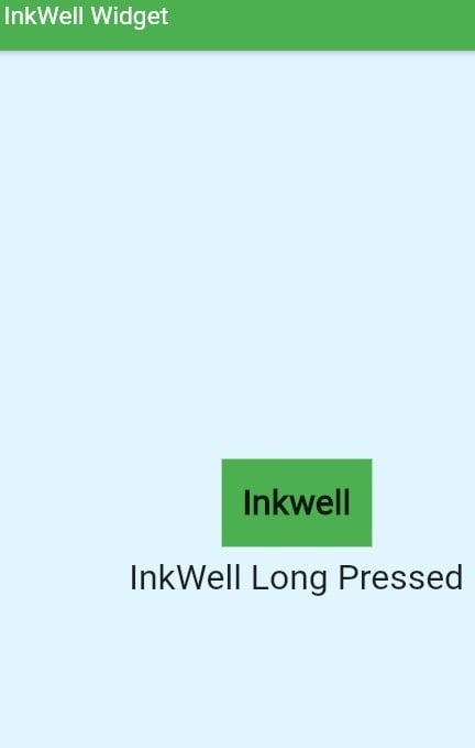 What is InkWell in Flutter?
