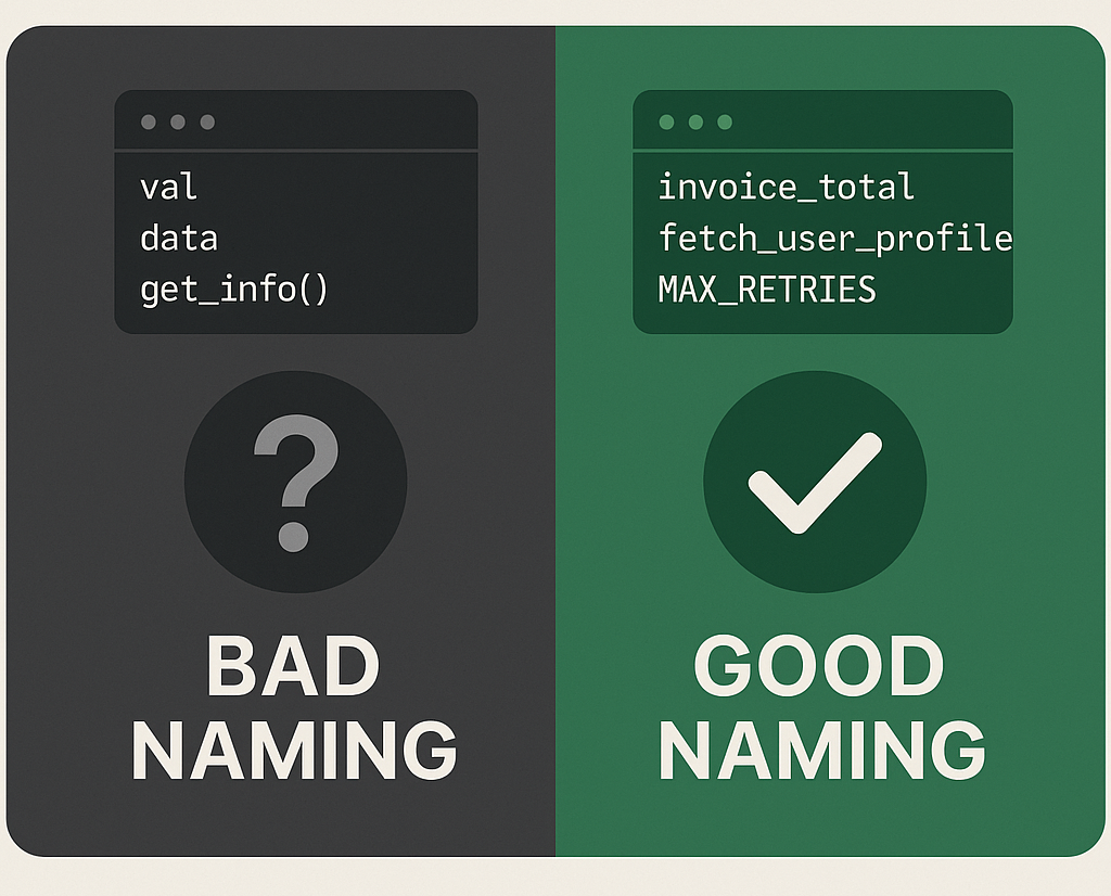 Good vs. Bad Naming