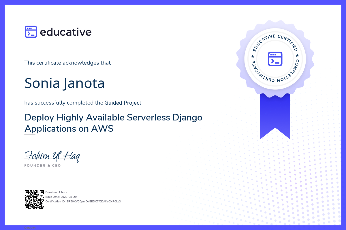 Project Certification