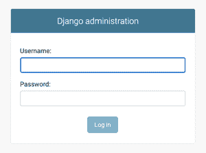Django "Admin" login page