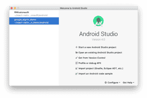 android studio first screen