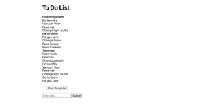 Example of To Do List app