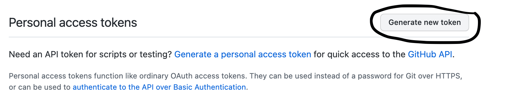 How to create a personal access token for GitHub access