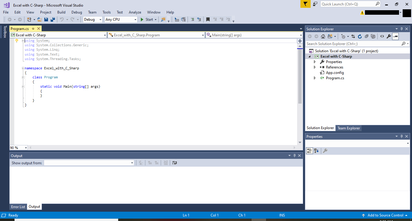 How to create an Excel file with C#