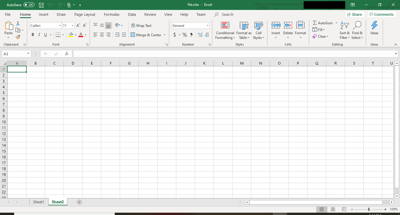 How to create an Excel file with C
