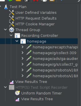 Jmeter test script recorder