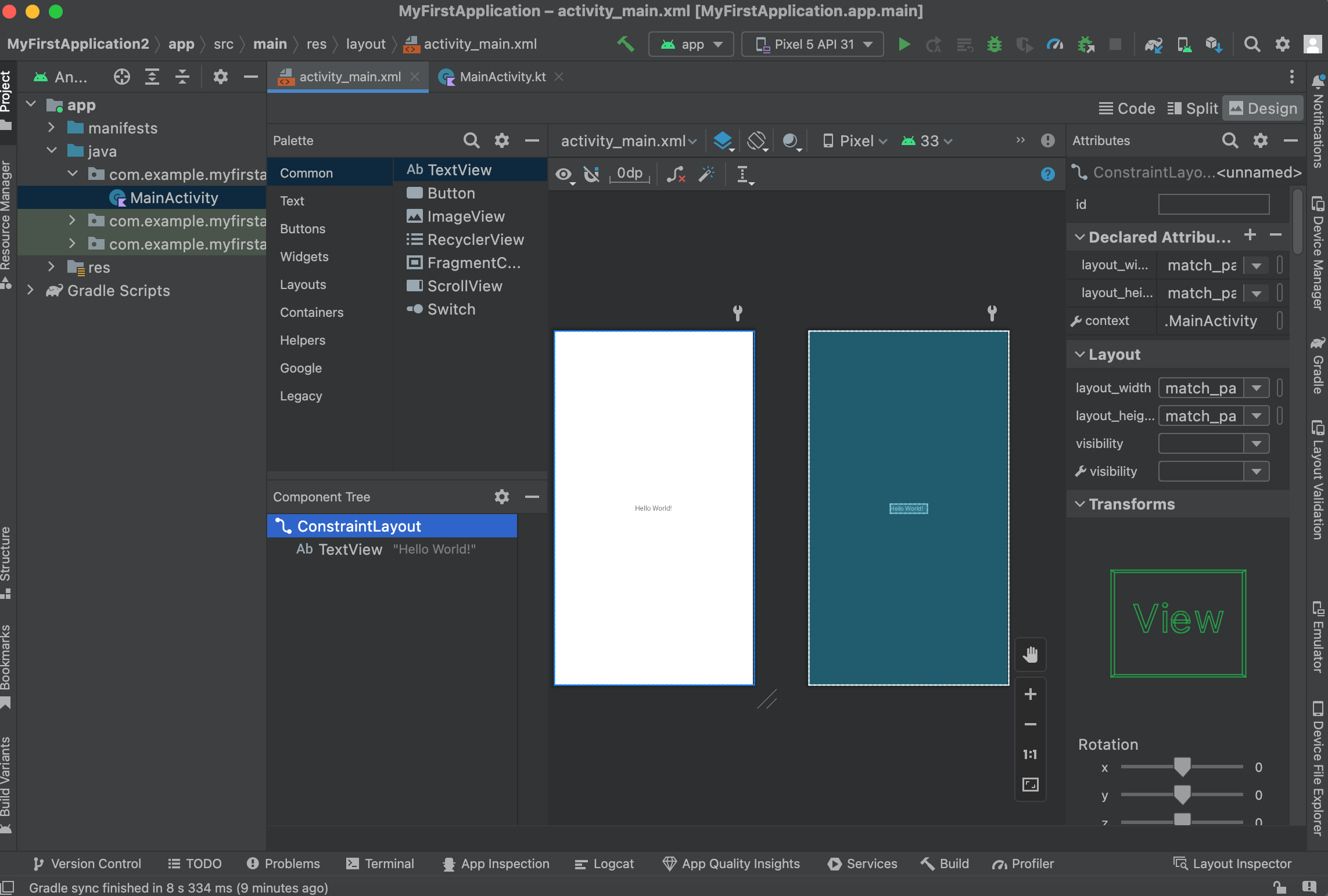 How to make a basic Android app in Kotlin