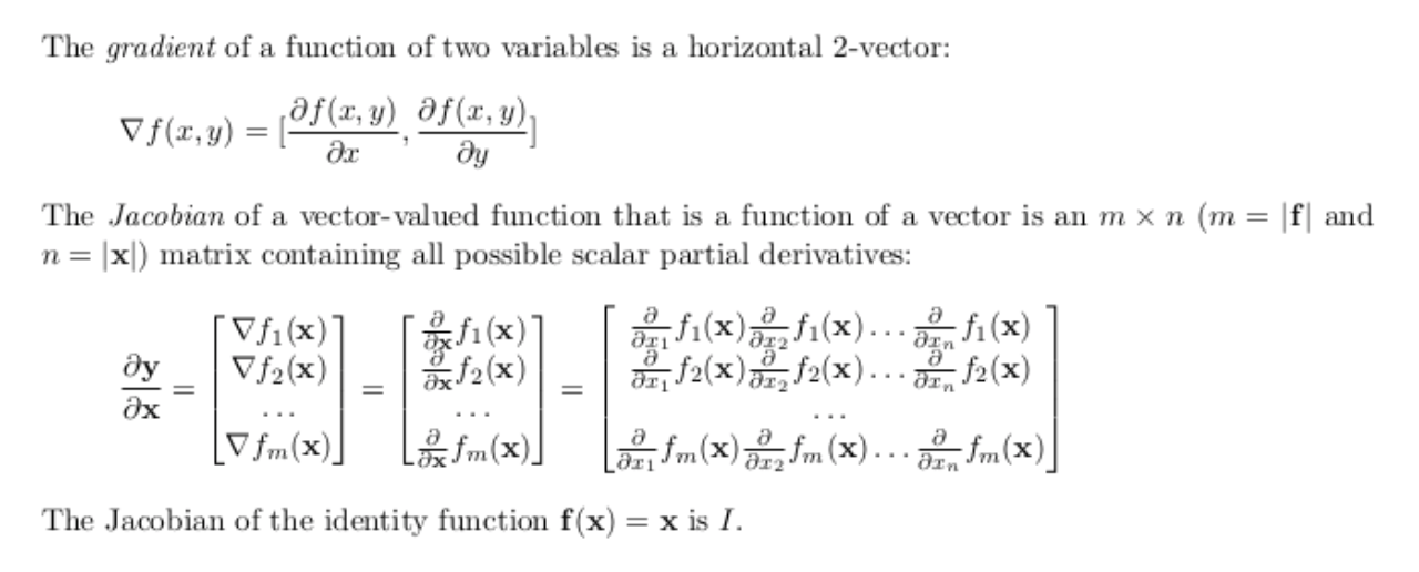 The basics of Matrix calculus for Deep Learning
