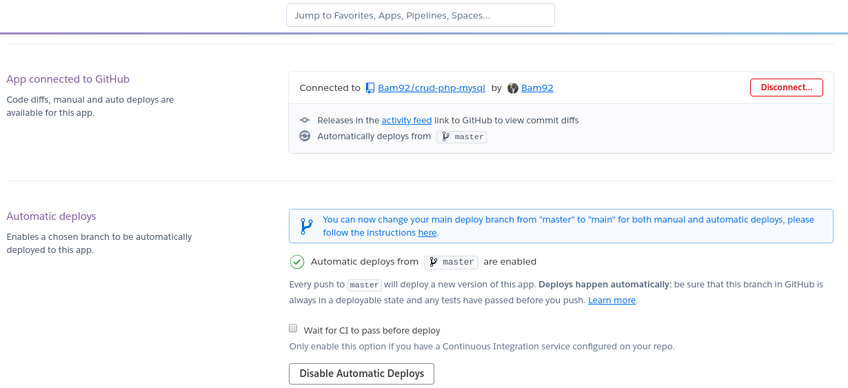 How to deploy a GitHub PHP app to Heroku