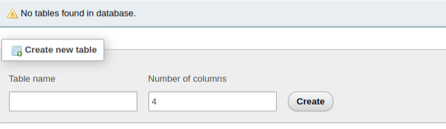 This is a screenshot to show how to create a table