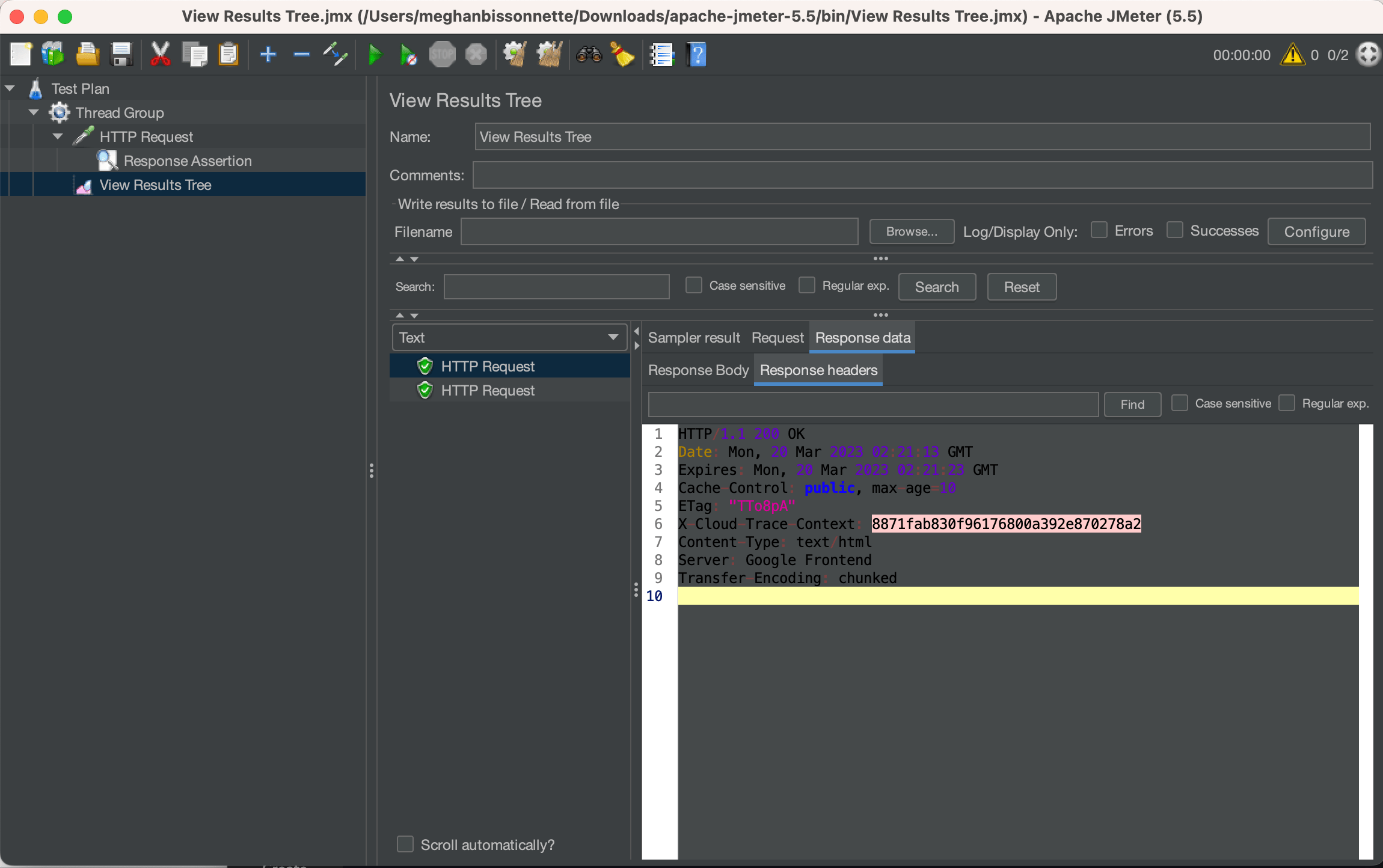 How to create a JMeter test