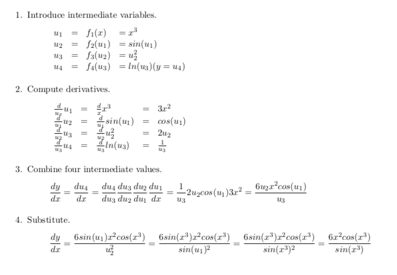 Chain Rule in Matrix Calculus for Deep Learning