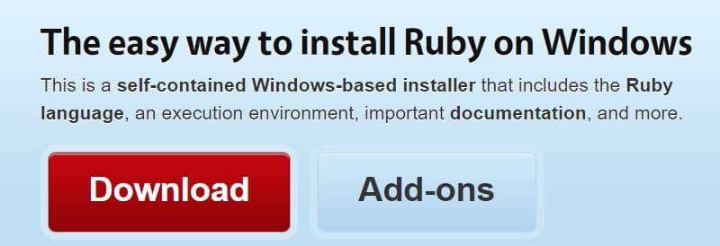 How to install Ruby on Windows