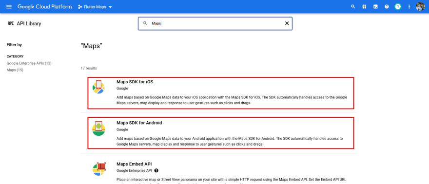 How to add Google Maps plugin in Flutter