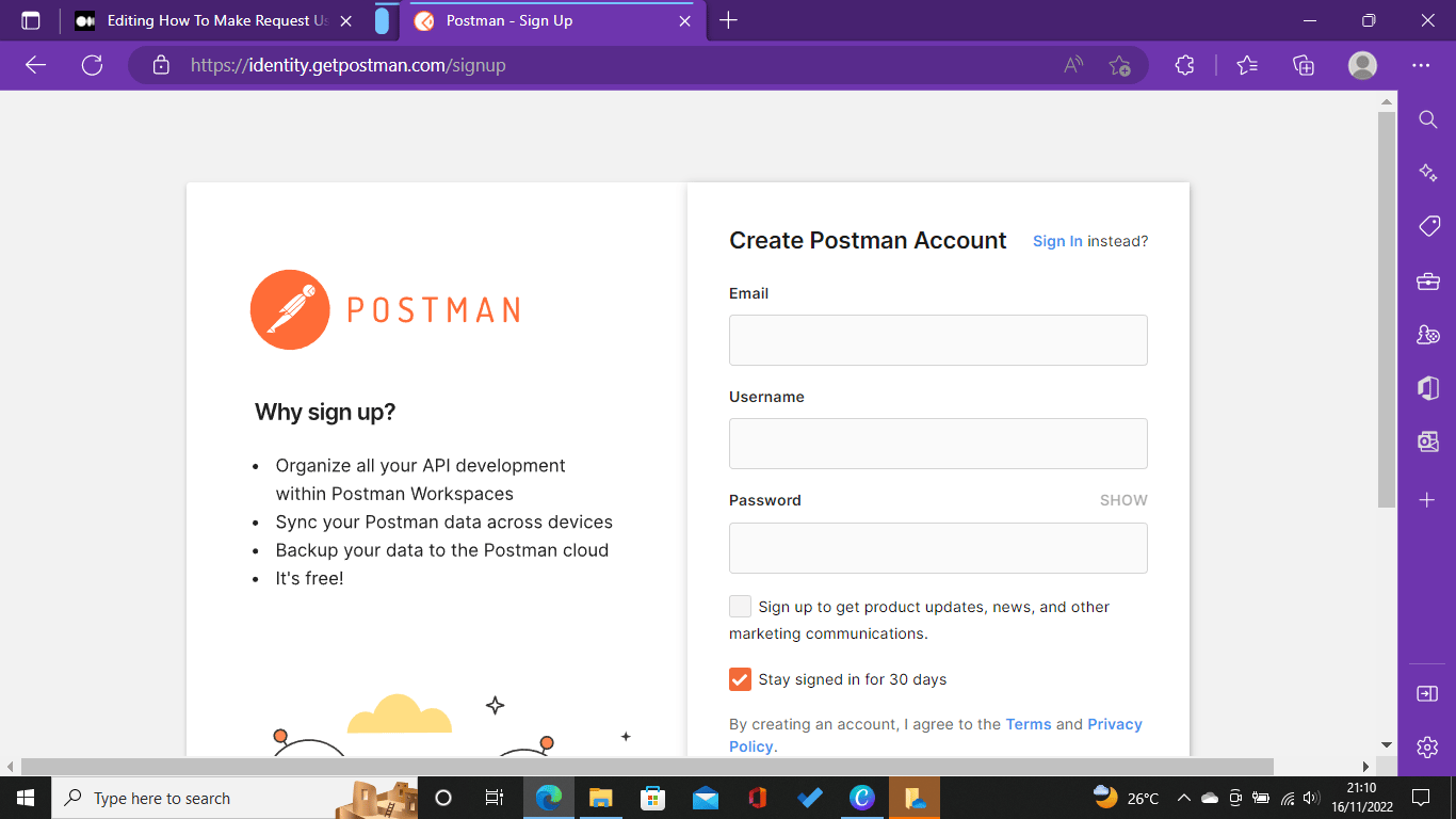How to make a request using Postman