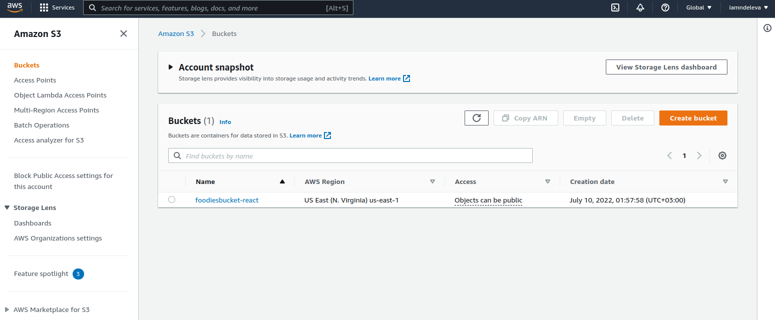 How to deploy a React application to Amazon S3 and GitHub actions