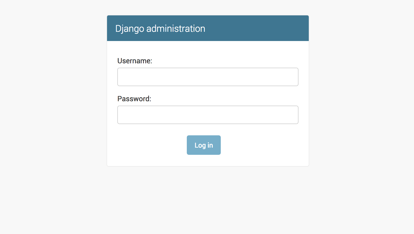 Django Admin Login