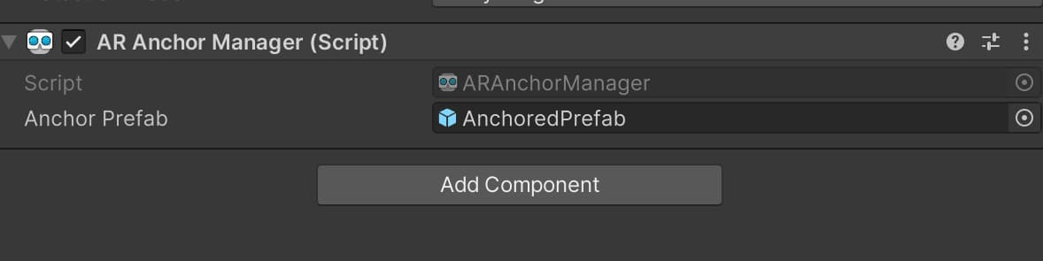 Anchor manager in Unity AR