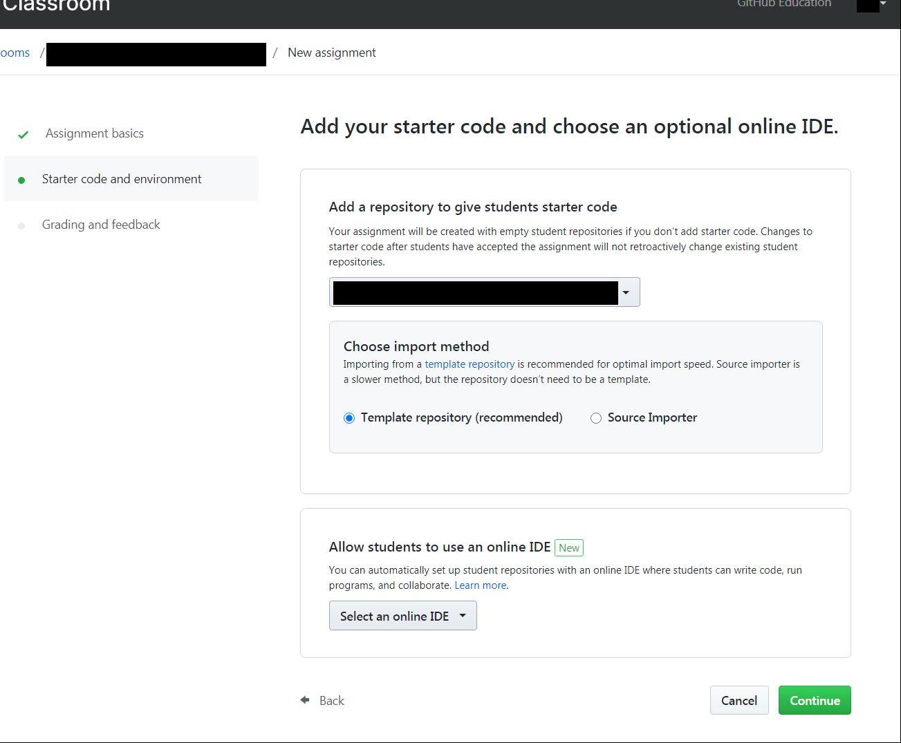 What are GitHub classroom auto-grading test cases?
