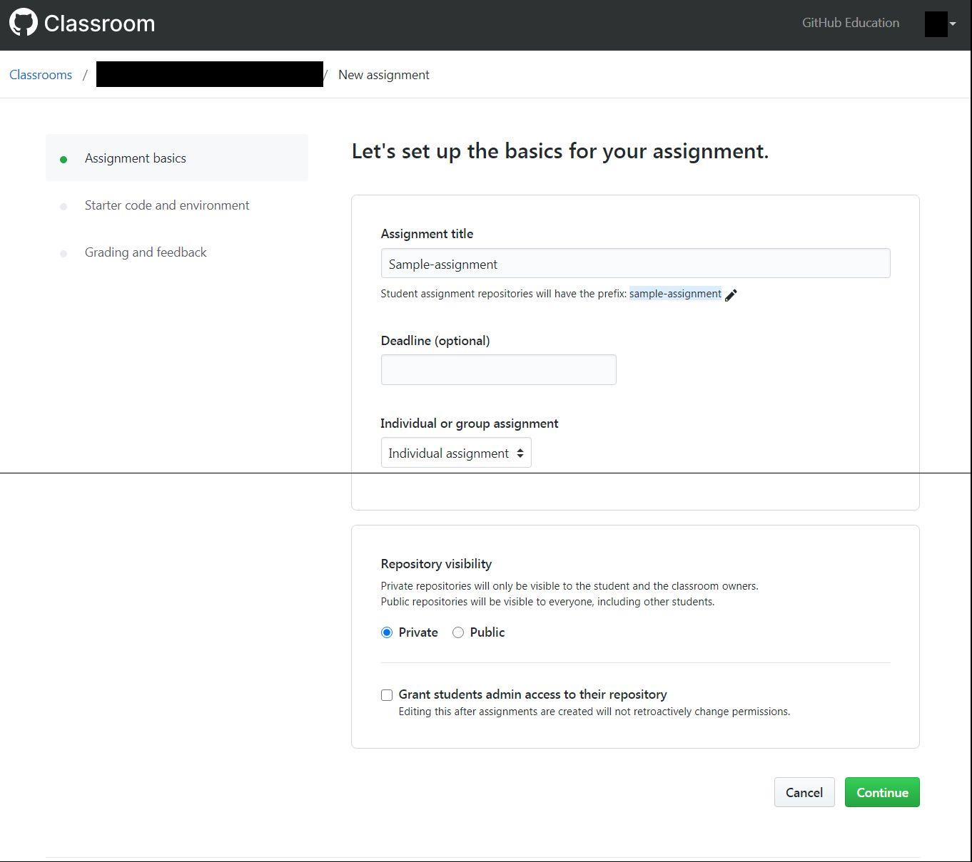 What are GitHub classroom auto-grading test cases?