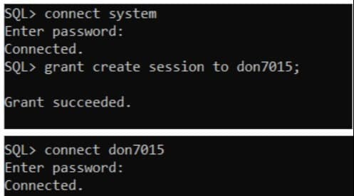 Creating a user with the session permission