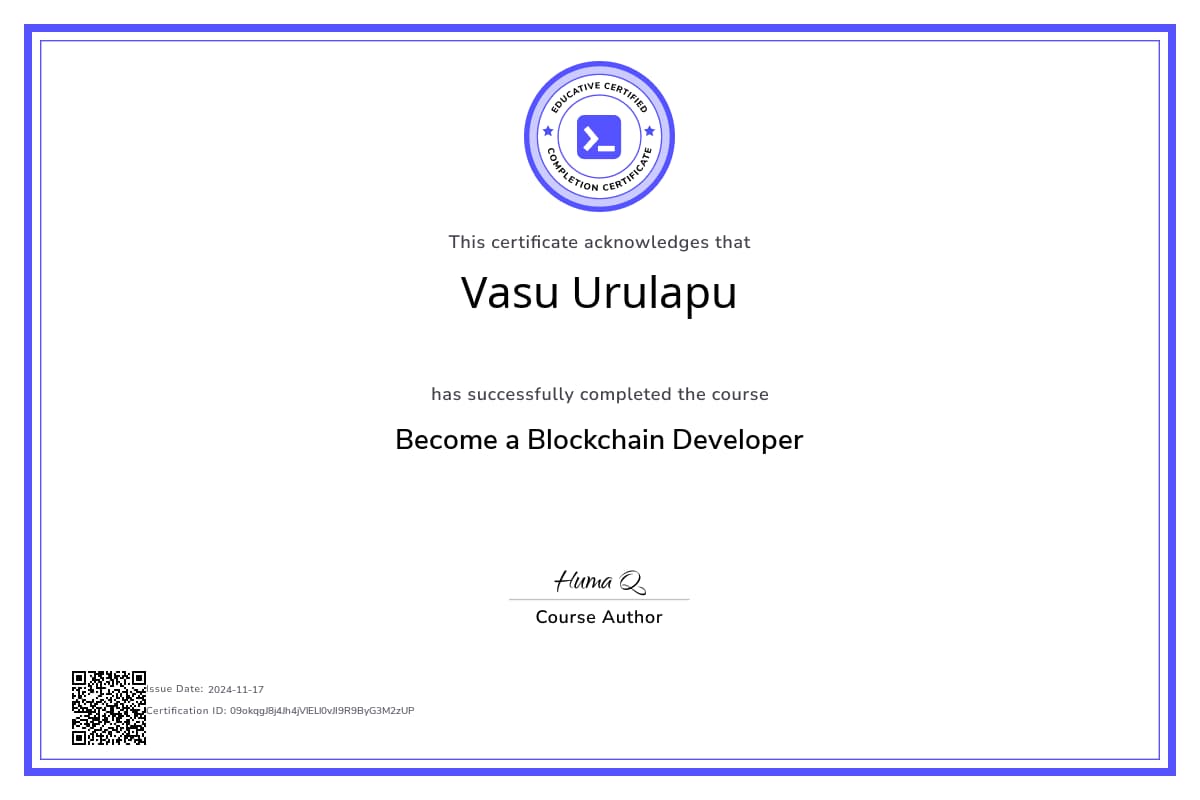 Course Certificate