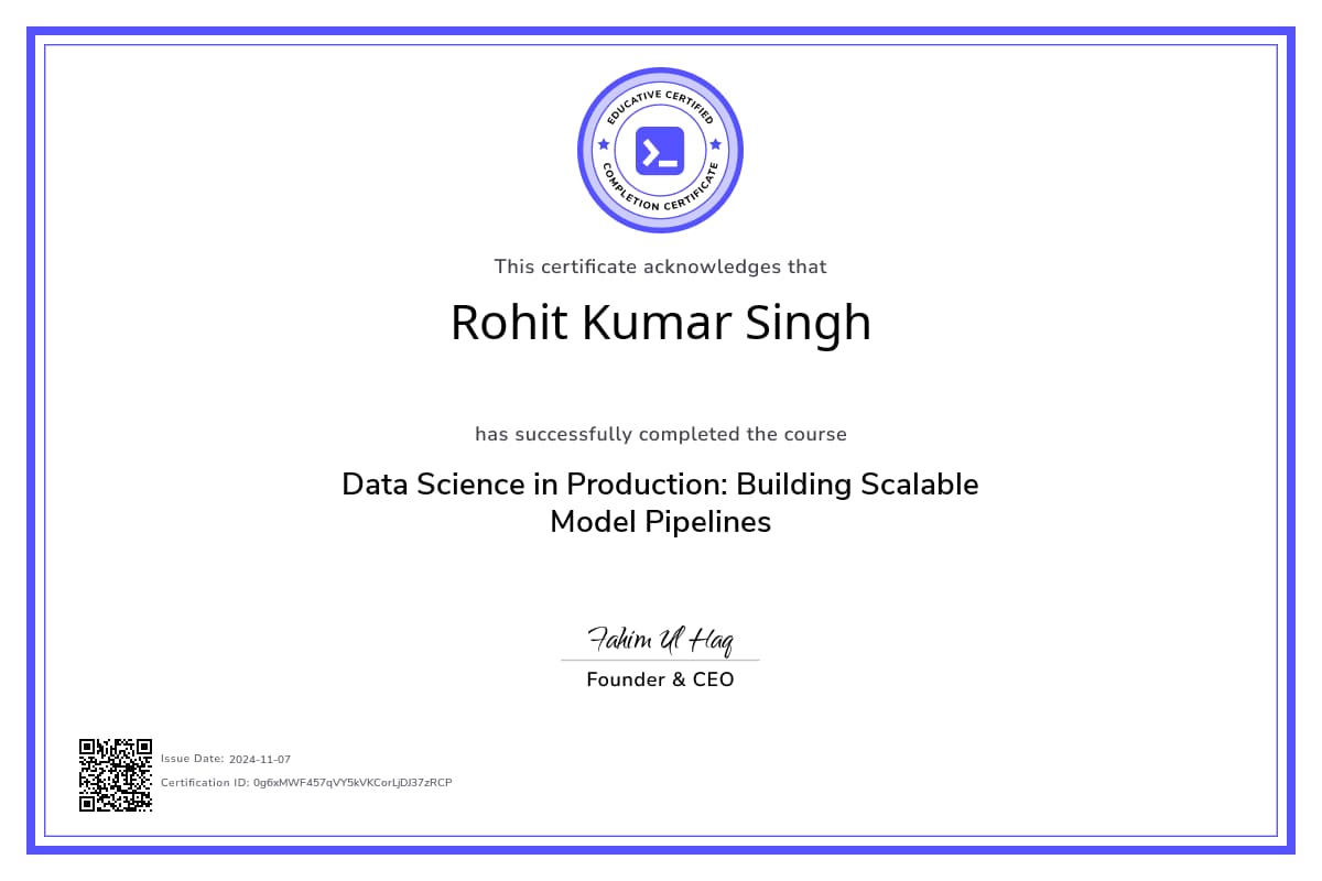 Course Certificate