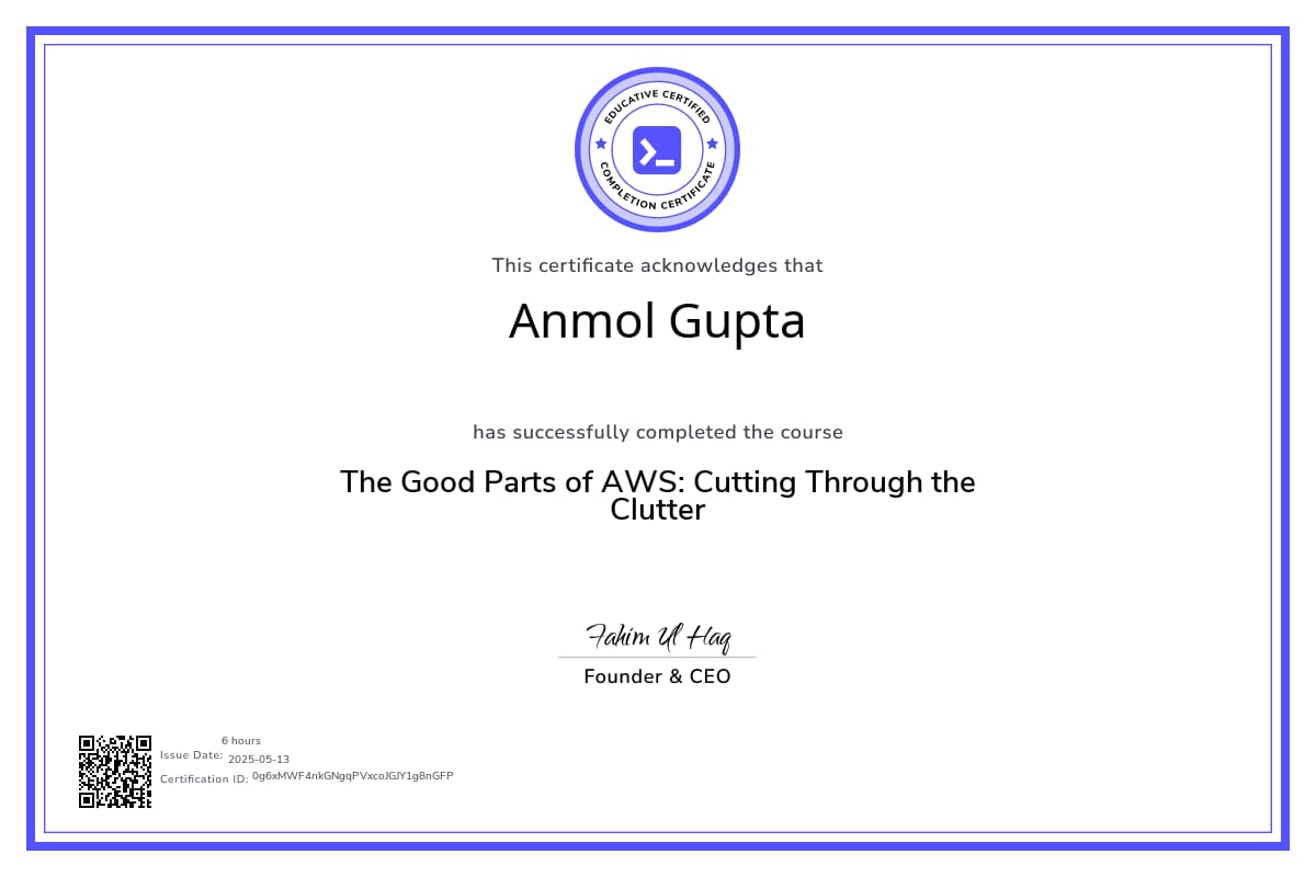 Course Certificate