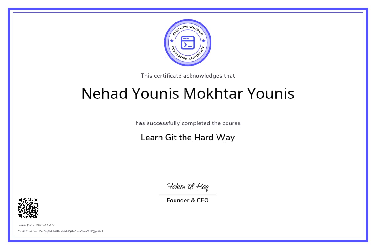 Course Certificate