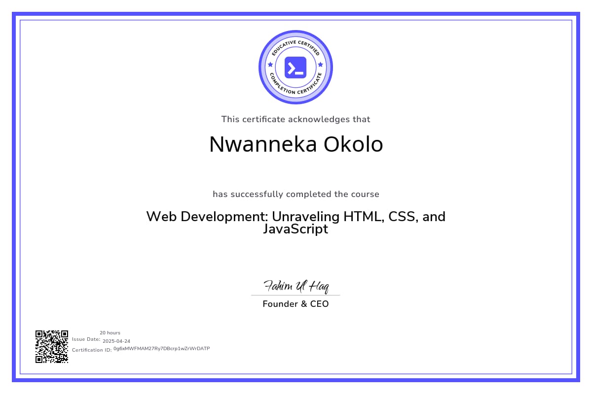 Course Certificate