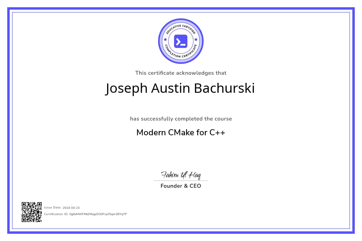 Course Certificate