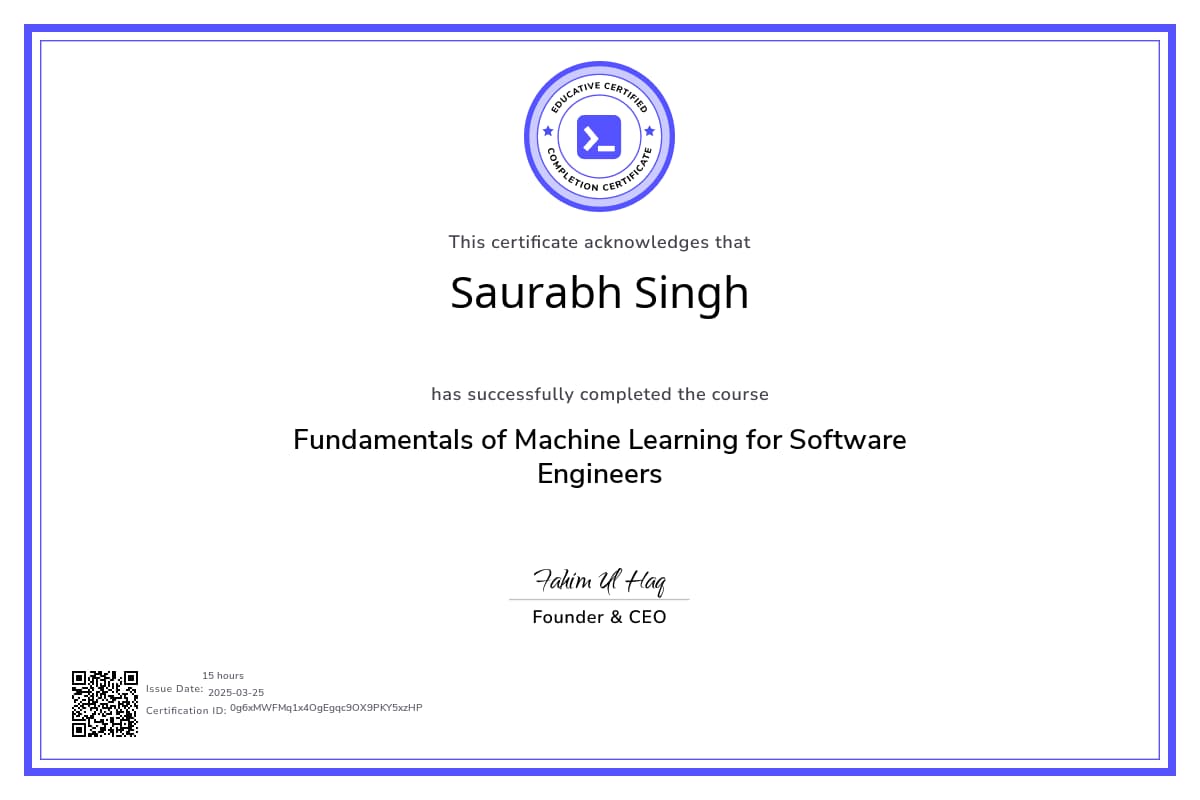 Course Certificate