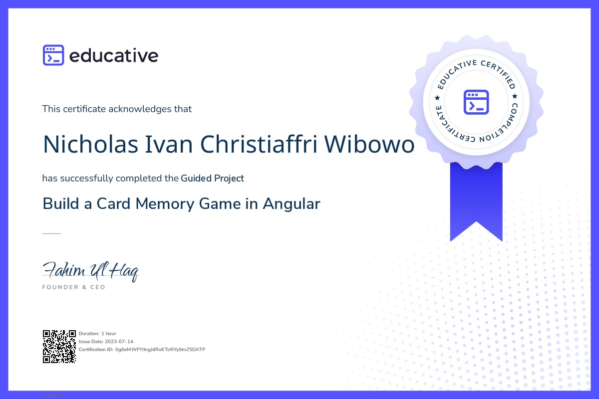 Project Certificate