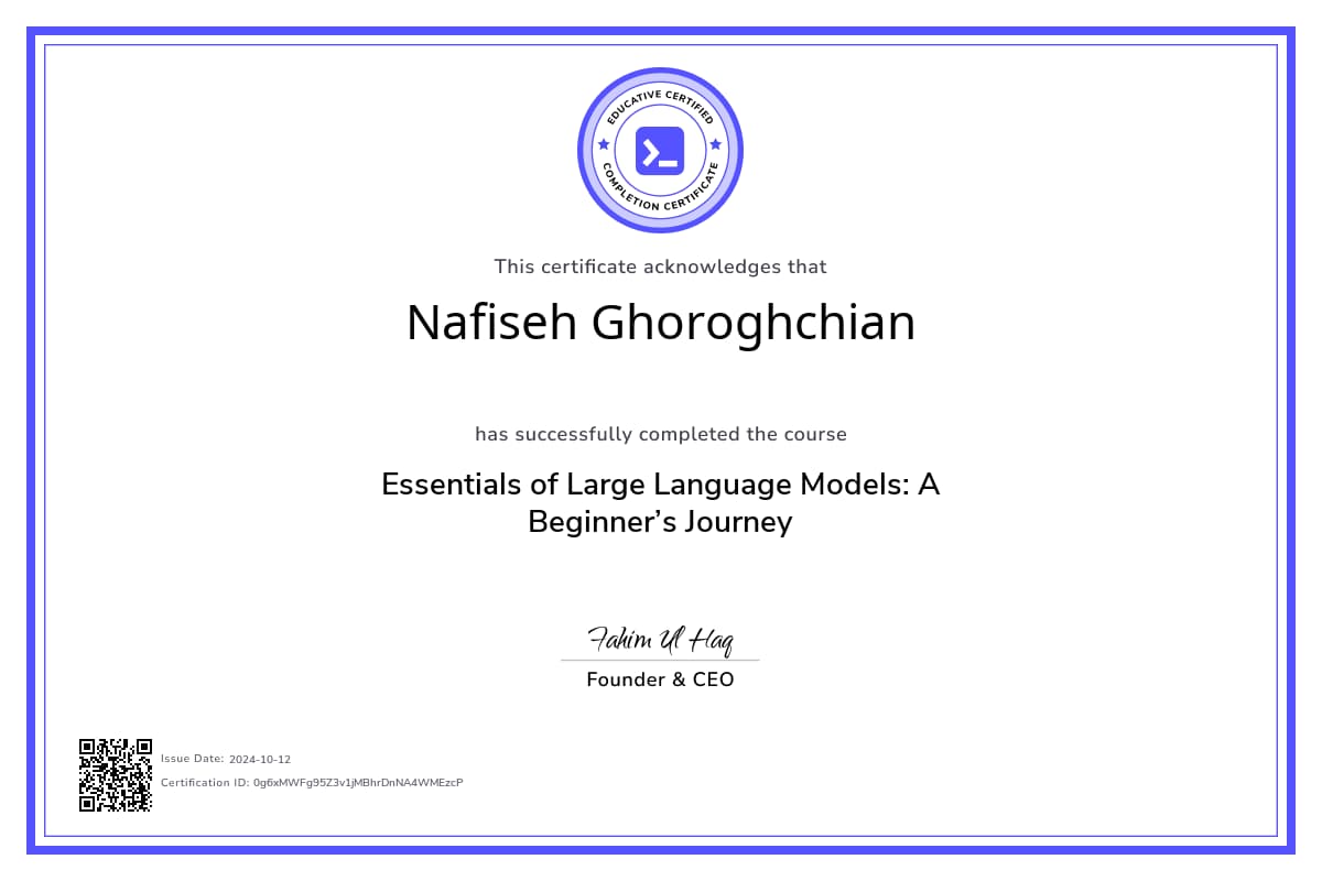 Course Certificate