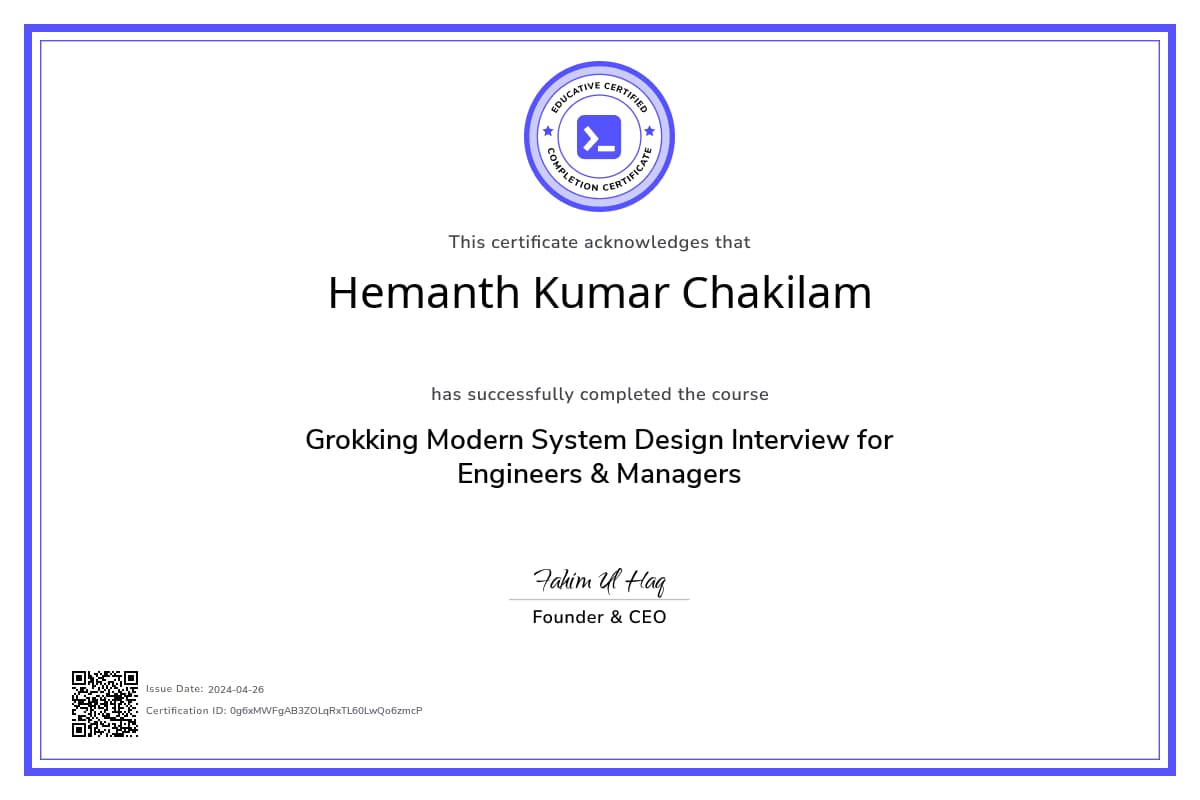 Course Certificate