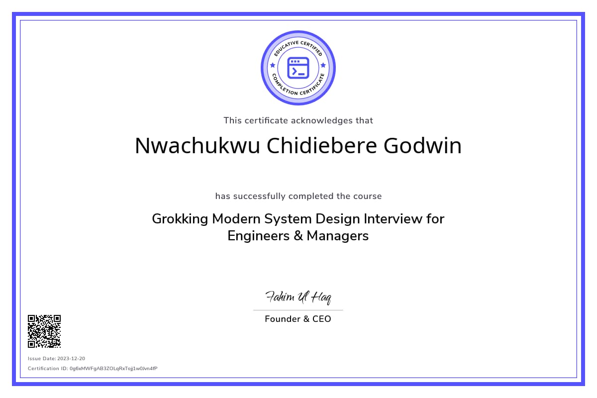 Course Certificate