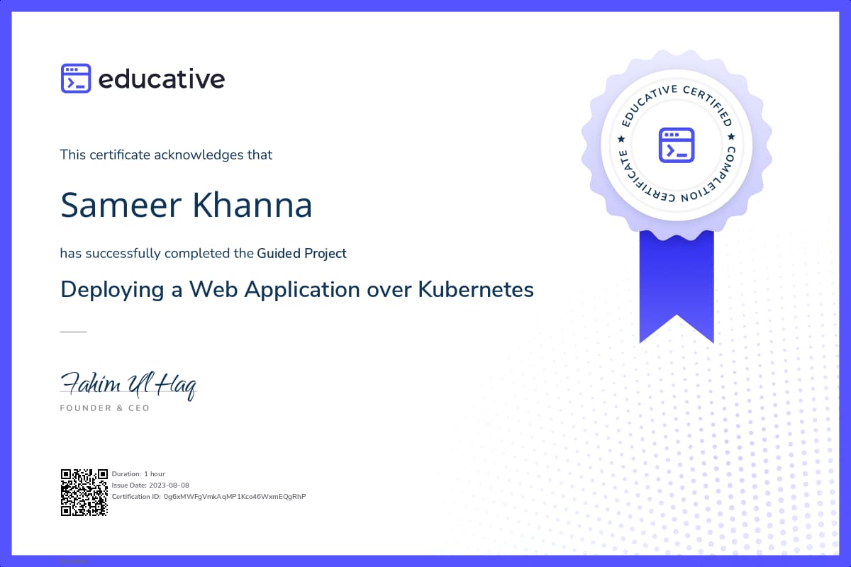 Project Certificate